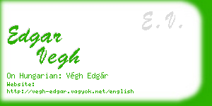 edgar vegh business card
